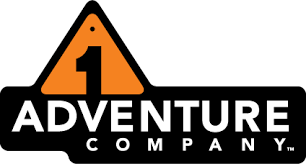 Orange and black One Adventure Company logo on a white background